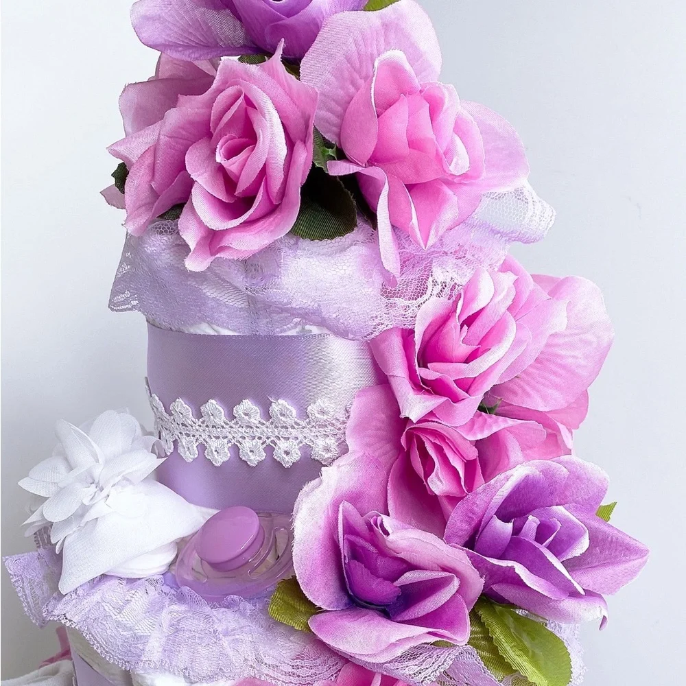 Flowers Easter Diaper Cake
